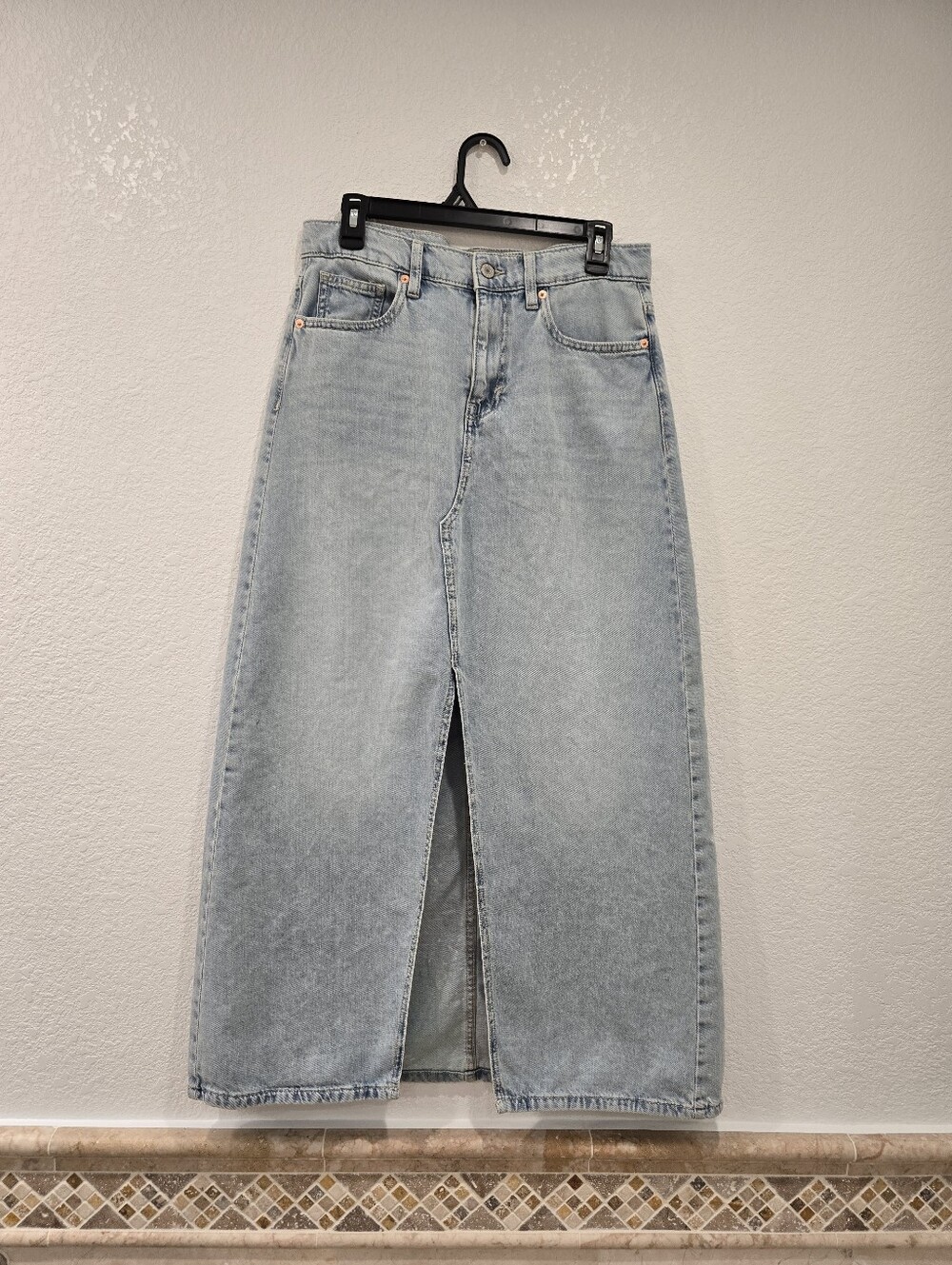 Lucky Brand denim maxi skirt Light Blue 6/28
